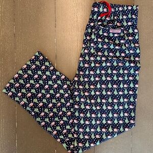 Vineyard Vines Christmas Tree Whale Print Holiday Pajama Pants • Size Youth XL